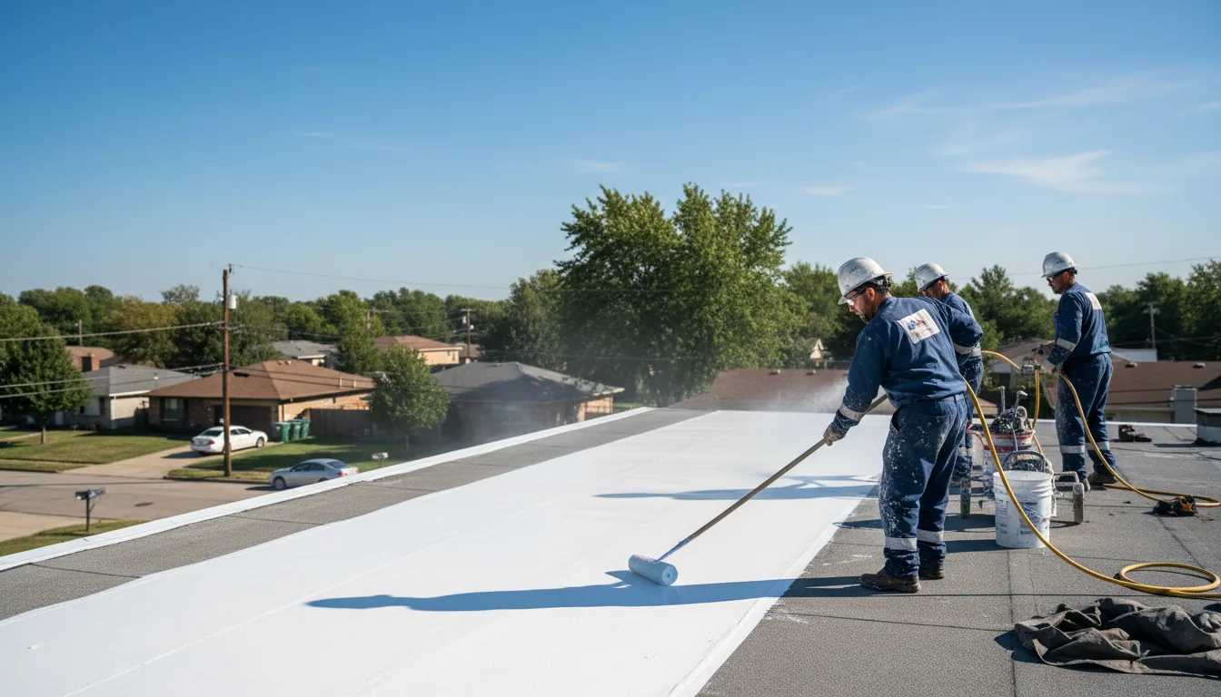 Commercial roof coating in Eleroy, IL near me